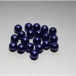Plastové perličky tm.modré, 8mm, 50ks v balení