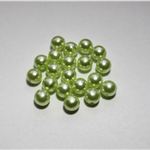 Plastové perličky sv.zelené, 5mm, 100ks v balení