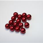 Skleněné voskovky červené, 3mm, v balení 5g-cca100ks