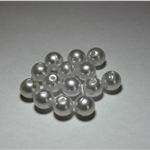 Plastové perličky bílé, 5mm, 100ks v balení