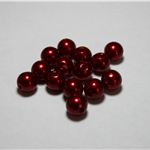 Plastové perličky červené, 5mm, 100ks v balení