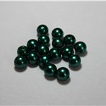 Plastové perličky tm.zelené, 5mm, 100ks v balení